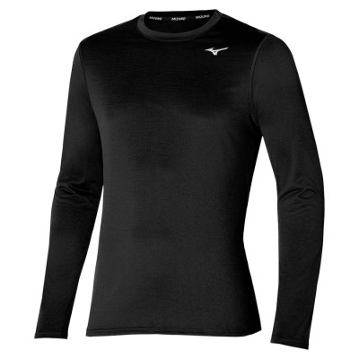 Camisa Mizuno Impulse Core Longsleeve Hombre Negros - Chile M486KMZXIO